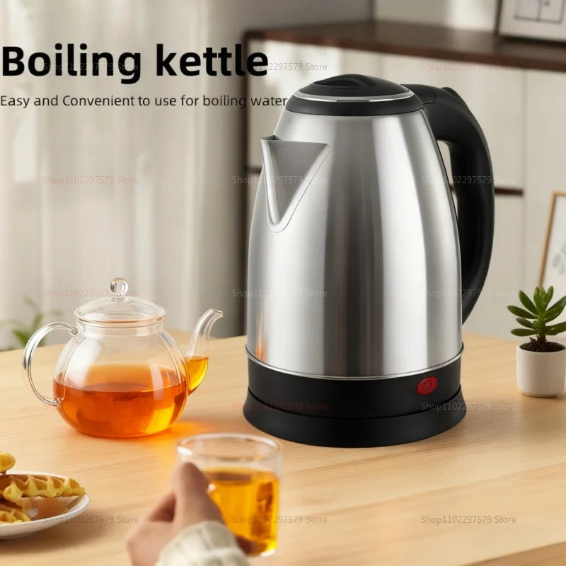 Stainless Steel Electric Kettle Kitchen Appliances Smart Kettle For Hotel Family Trip Kitchen Rust-proof Durable Water Kettle
