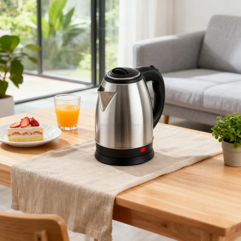 Stainless Steel Electric Kettle Kitchen Appliances Smart Kettle For Hotel Family Trip Kitchen Rust-proof Durable Water Kettle
