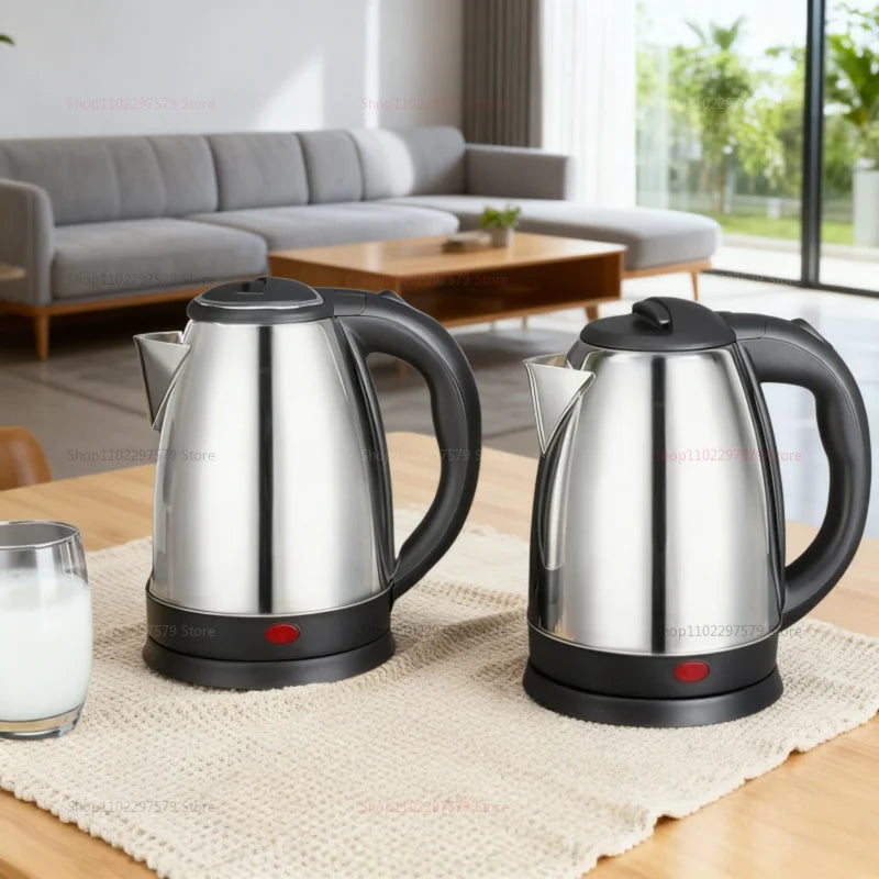 Stainless Steel Electric Kettle Kitchen Appliances Smart Kettle For Hotel Family Trip Kitchen Rust-proof Durable Water Kettle